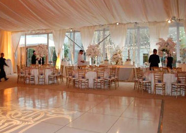 โครงสร้างอลูมิเนียมกันไฟไหม้ 25x40 เมตรงานแต่งงานสีขาวงานเลี้ยงสังสรรค์กลางแจ้ง