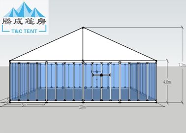 อลูมิเนียมเสริมแรงกลางแจ้ง Tents แต่งงานกับ Sidewalls ฝาครอบกระจก 20x20m