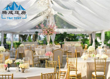 ชุดจัดงานแต่งงานขนาด 1000 ที่นั่งพร้อมผนัง PVC สีขาวความสูงของสันเขา 7.2 เมตร