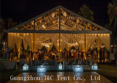 PVC อลูมิเนียมใสงานอดิเรกกลางแจ้ง Party Tents 25x30m สำหรับกว่า 500 คน